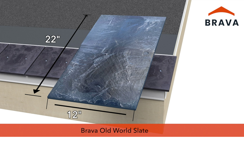 Brava Slate Field Tile Installation