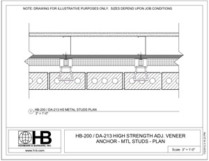 HB-200-DA-213HS MTL STUD BACKUP - PLAN