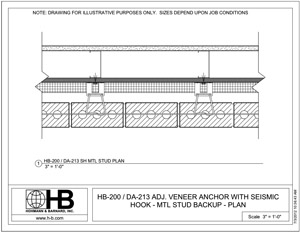 HB-200-DA-213SH MTL STUD BACKUP - PLAN