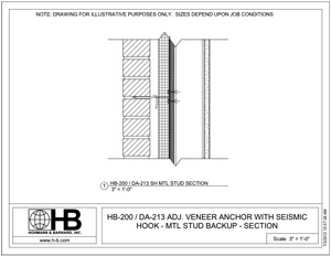 HB-200-DA-213SH MTL STUD BACKUP - SECTION