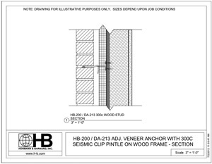 hb-200-da213-300C WOOD STUDS SECTION